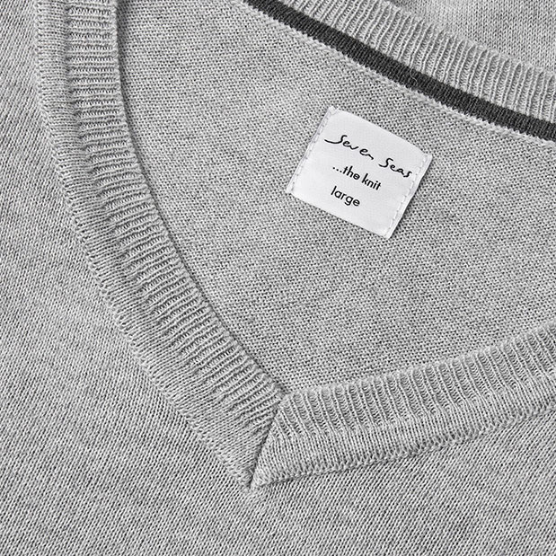 Seven Seas knitted pullover with wool, Light Grey Melange, large image number 3