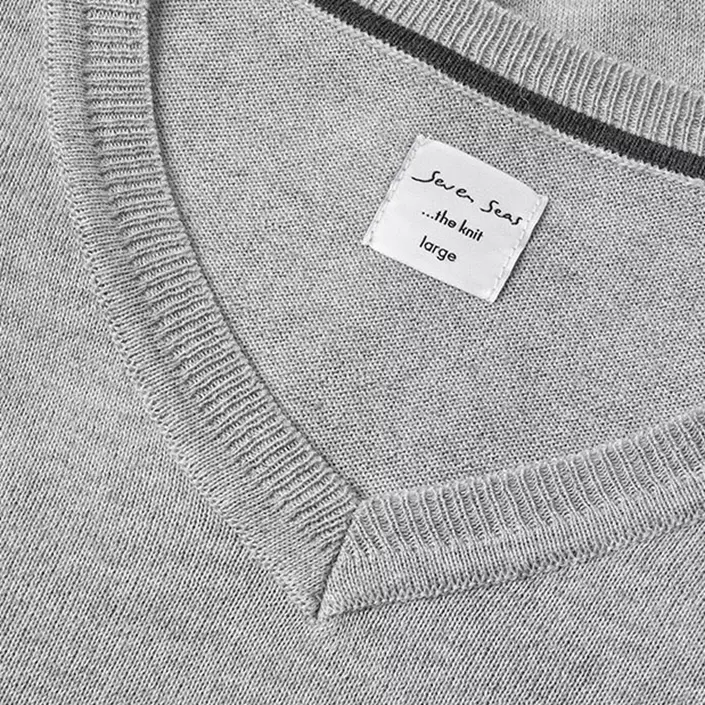 Seven Seas Strickpullover mit Wolle, hellgrau melange, large image number 3