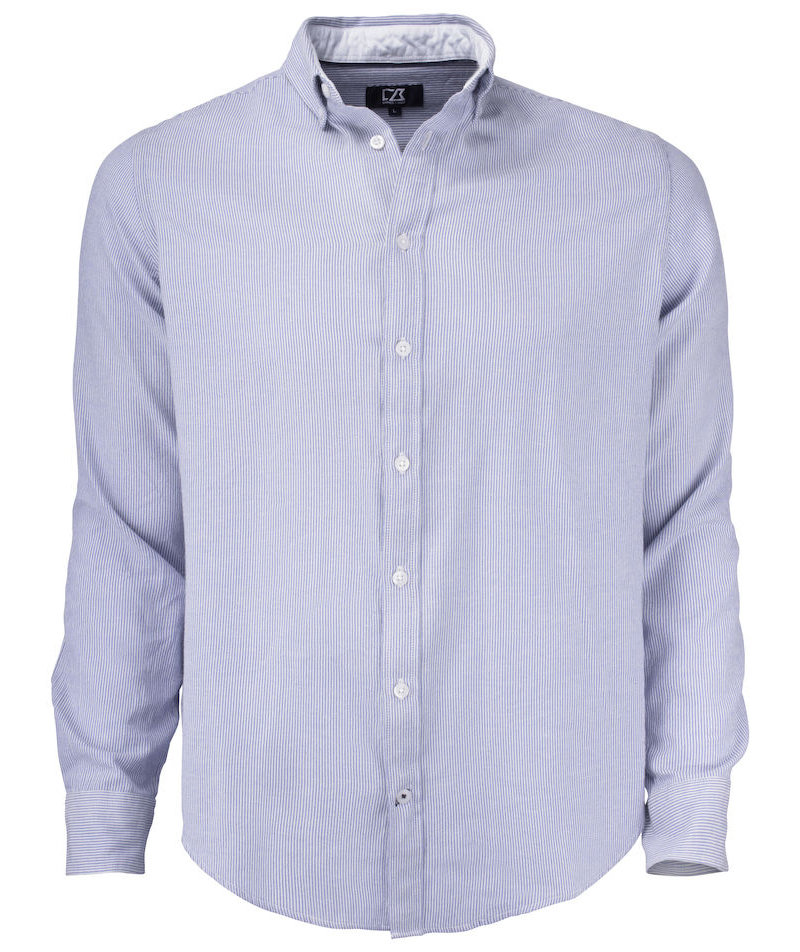 Bl&aring;/Vit Randig