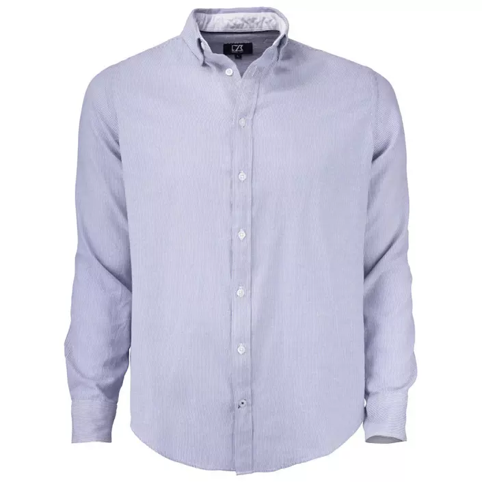 Cutter & Buck Belfair Oxford Modern fit skjorte, Blå/Hvit Stripete, large image number 0
