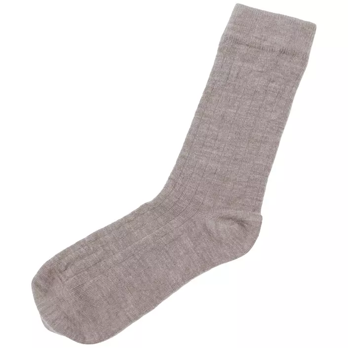 Joha strømper med uld, Grey melange , large image number 0