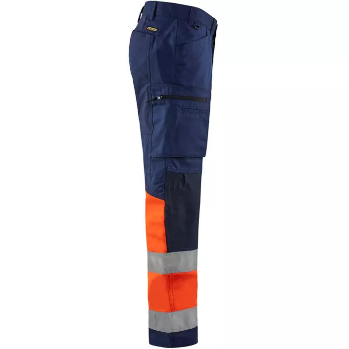 Blåkläder arbejdsbukser, Marine/Hi-Vis Orange, large image number 3