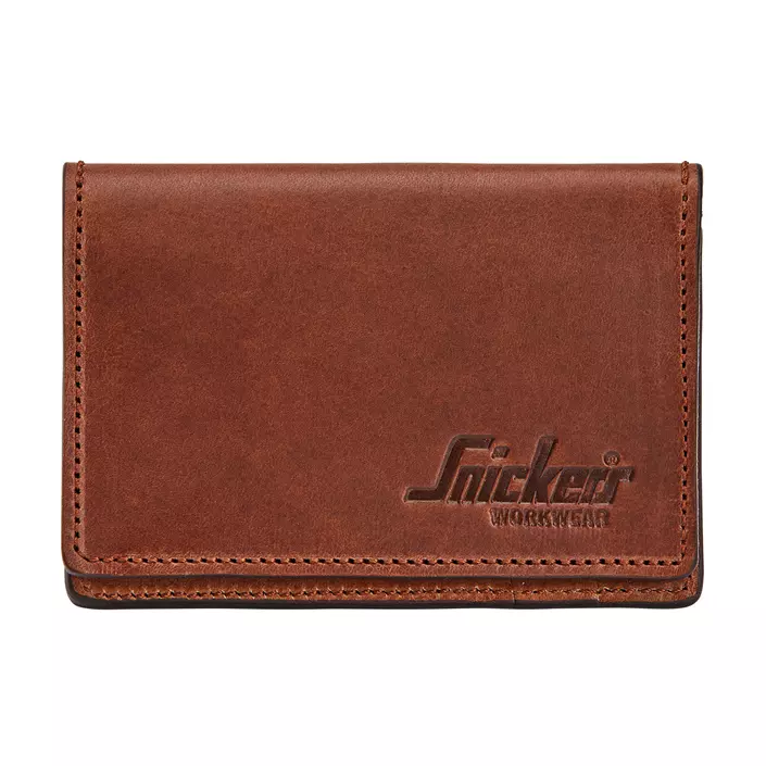 Snickers leather card holder, Brown, Brown, large image number 0