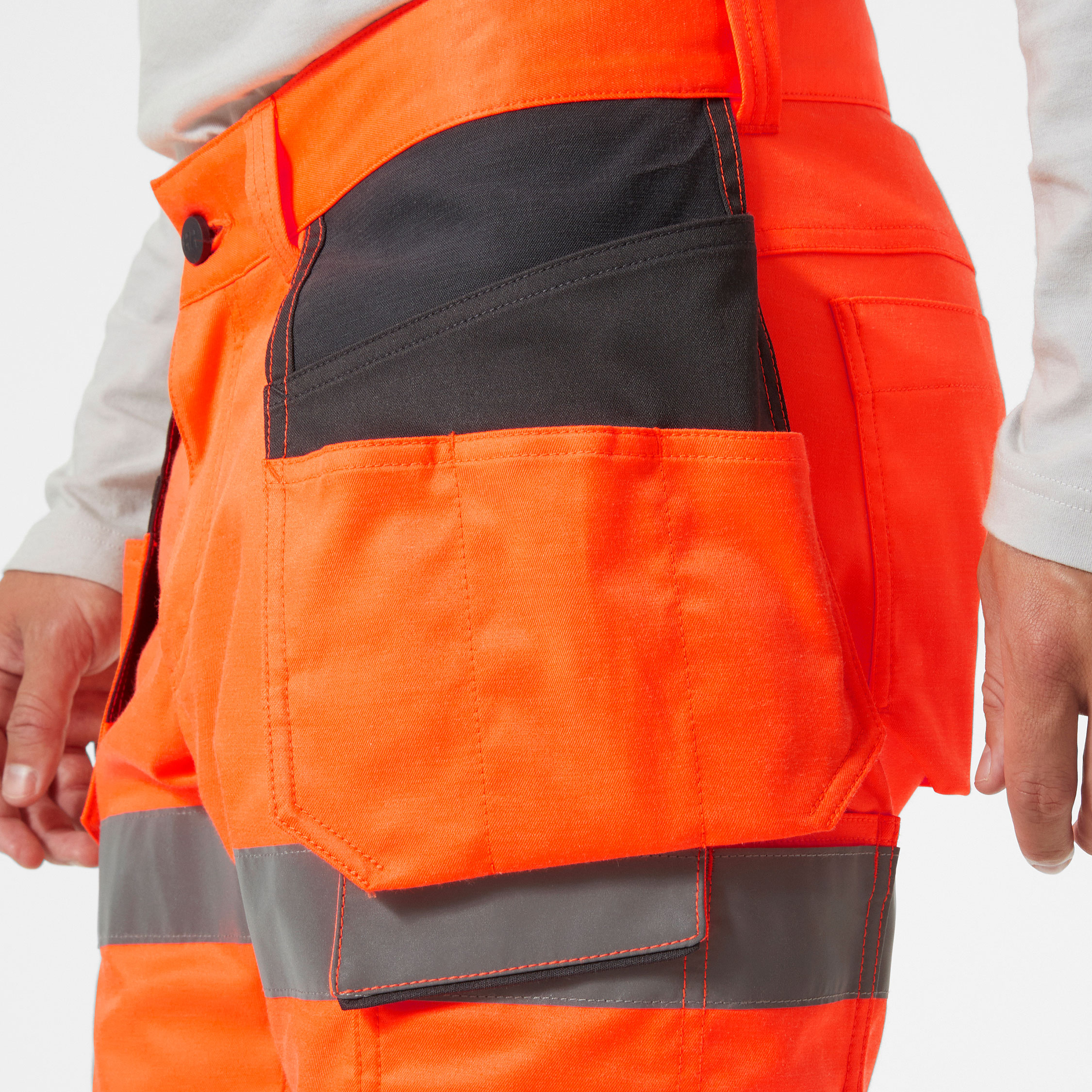 Helly Hansen UC-ME h&aring;ndv&aelig;rkershorts, Hi-vis Orange/Ebony, large image number 5