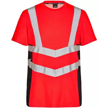 Engel Safety T-shirt, Hi-vis Rød/Sort