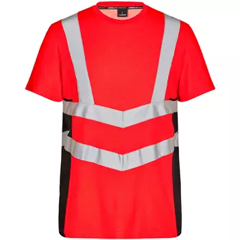 Engel Safety T-shirt, Hi-vis Red/Black