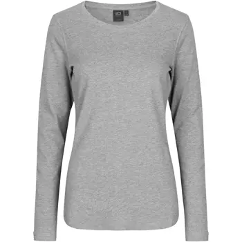 ID Interlock long-sleeved women's T-shirt, Grey Melange