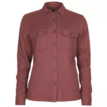 Pinewood Värnamo regular fit langermet flannel dameskjorte, Rusty Pink Rosa Melange