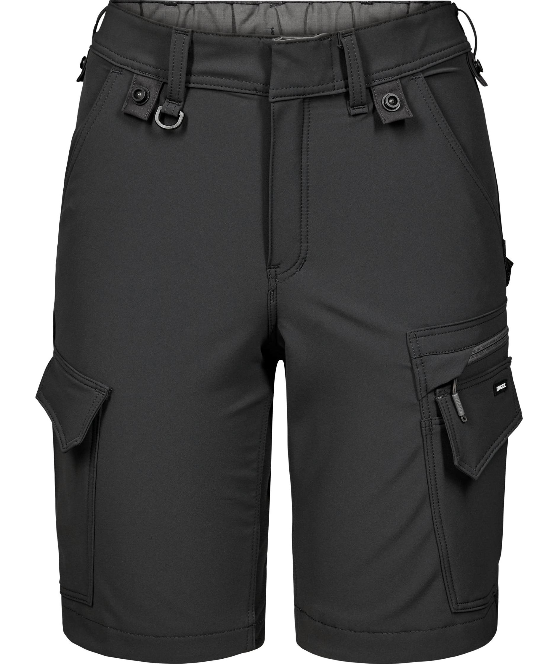 Engel Entire women's work shorts full stretch, Anthracite Grey/Black