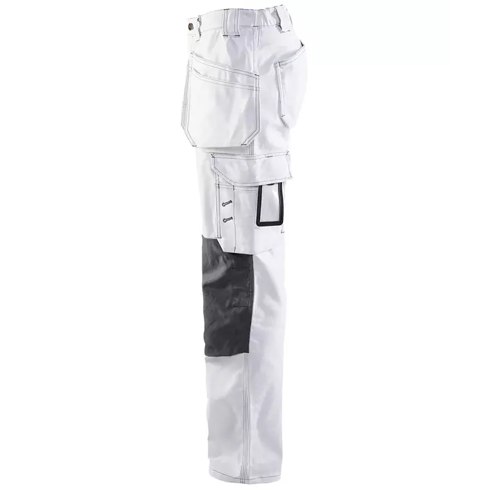 Blåkläder dame håndverkerbukse, Hvit/mørk grå, large image number 3