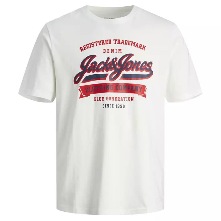Jack & Jones JJELOGO T-skjorte, Cloud Dancer, large image number 0