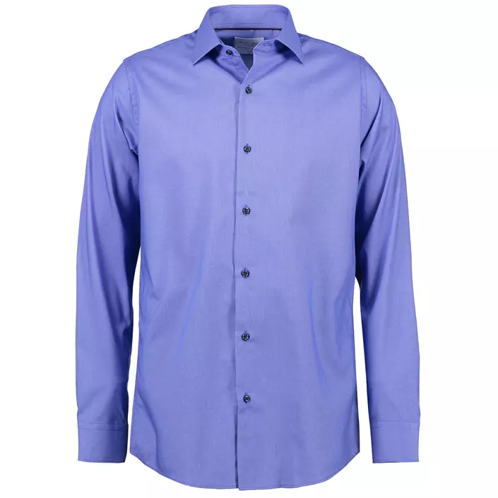 Seven Seas Dobby Royal Oxford Slim fit skjorte, Fransk Blå, large image number 0