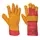 Portwest fleece lined rigger work gloves, Orange/Red/Brown, Orange/Red/Brown, swatch