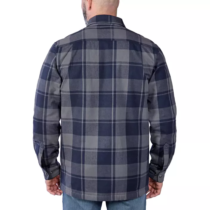 Carhartt foret flannel skjortejakke, Navy, large image number 4