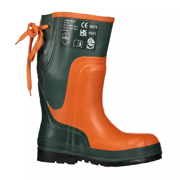 Oregon safety rubber boots with cut protection SB, Orange, large image number 0