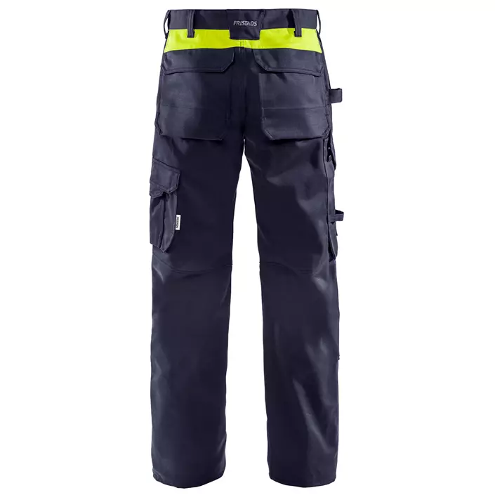 Fristads Flame svejsebukser 2656 WEL, Marine/Hi-Vis gul, large image number 1