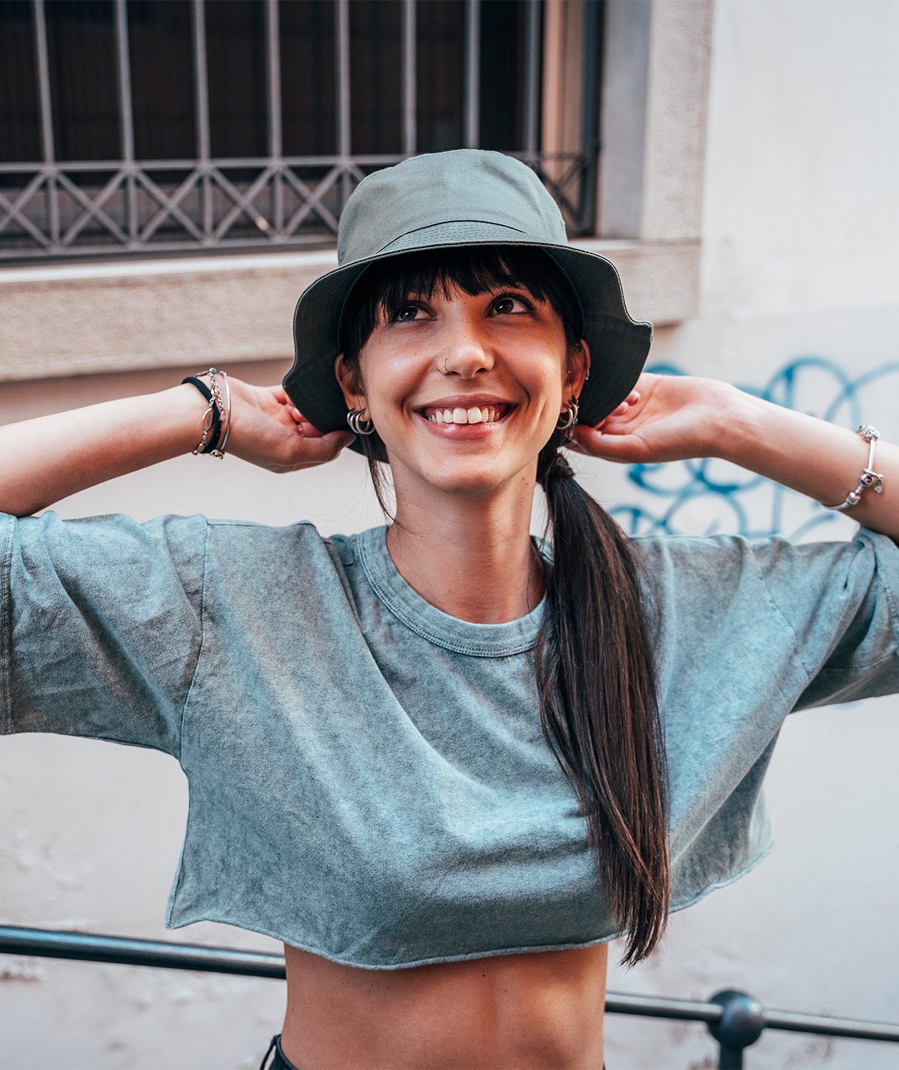 Atlantis Geo beach hat, Olive, Olive, large image number 1