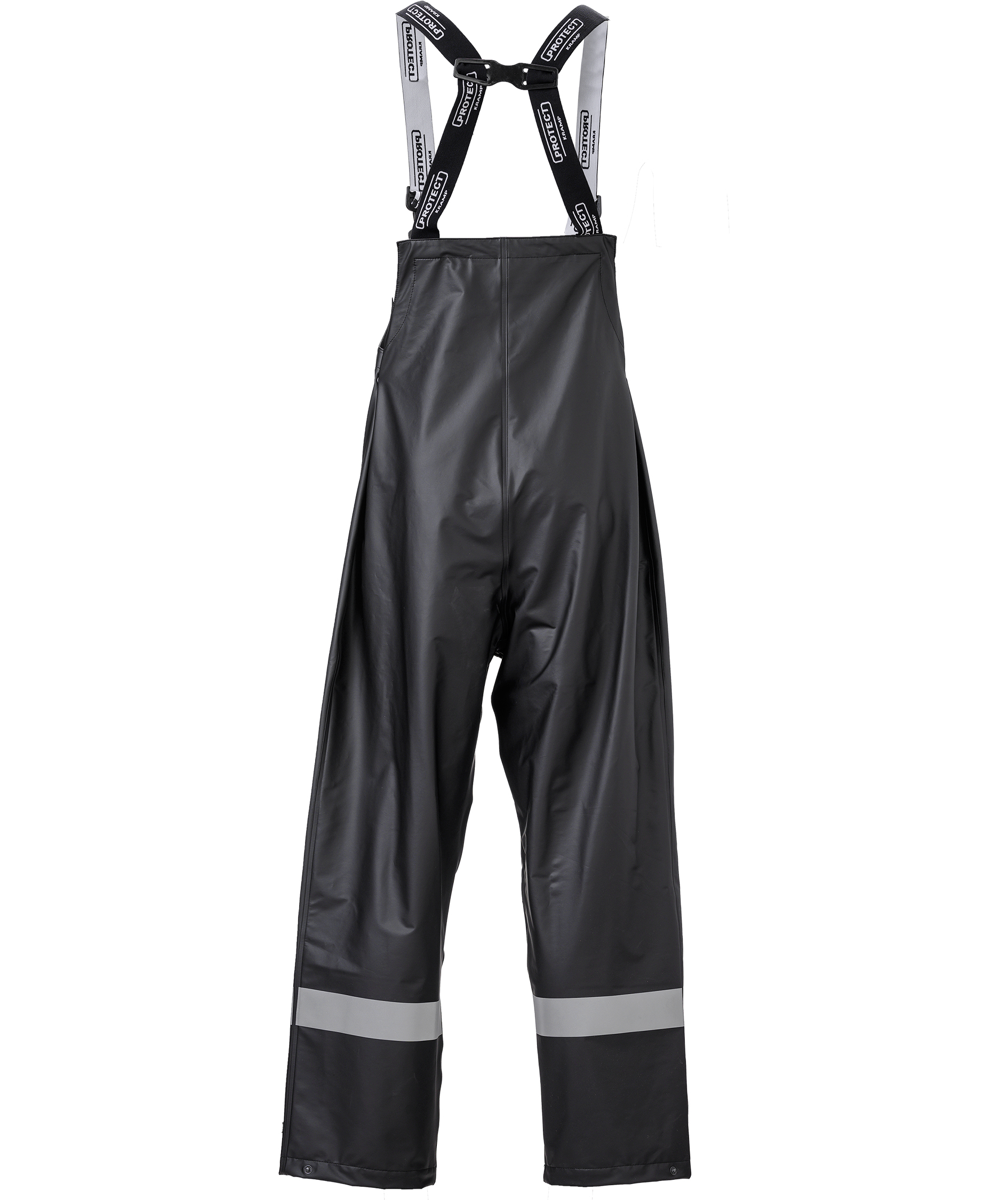 Kramp Protect rain bib and brace trousers, Black