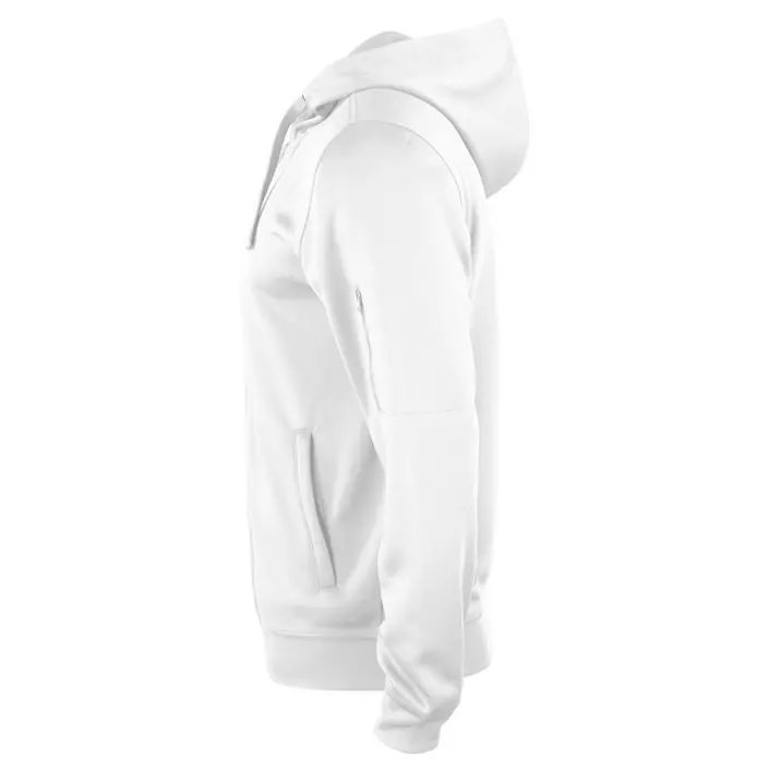 Clique Basis Active hoodie with full zipper, White, large image number 2