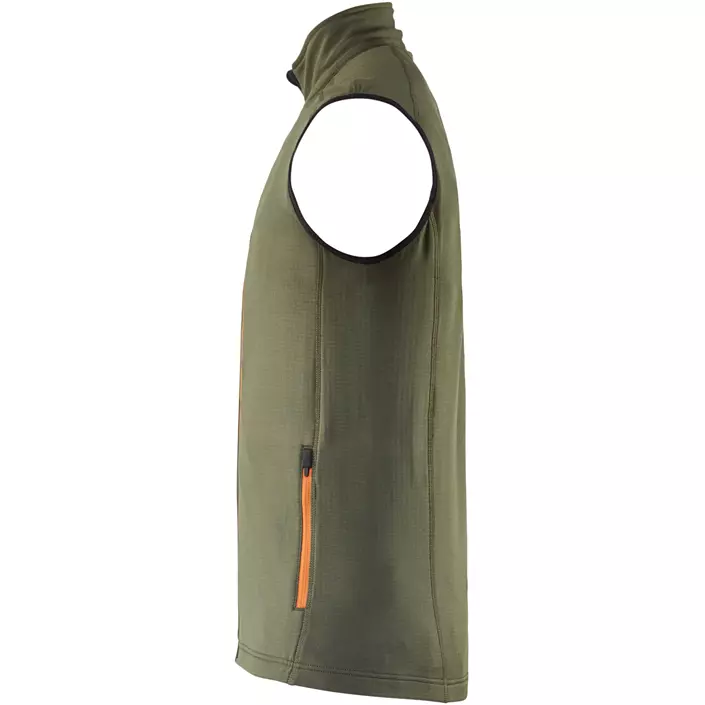 Blåkläder Striker fleecevest full stretch, Skovgrøn/Rust, large image number 3