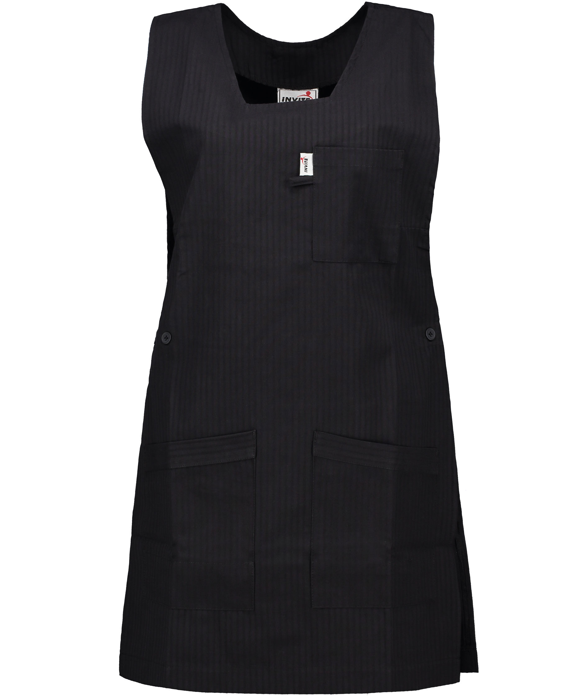 Invite dubbelf&ouml;rkl&auml;de med fickor, Svart