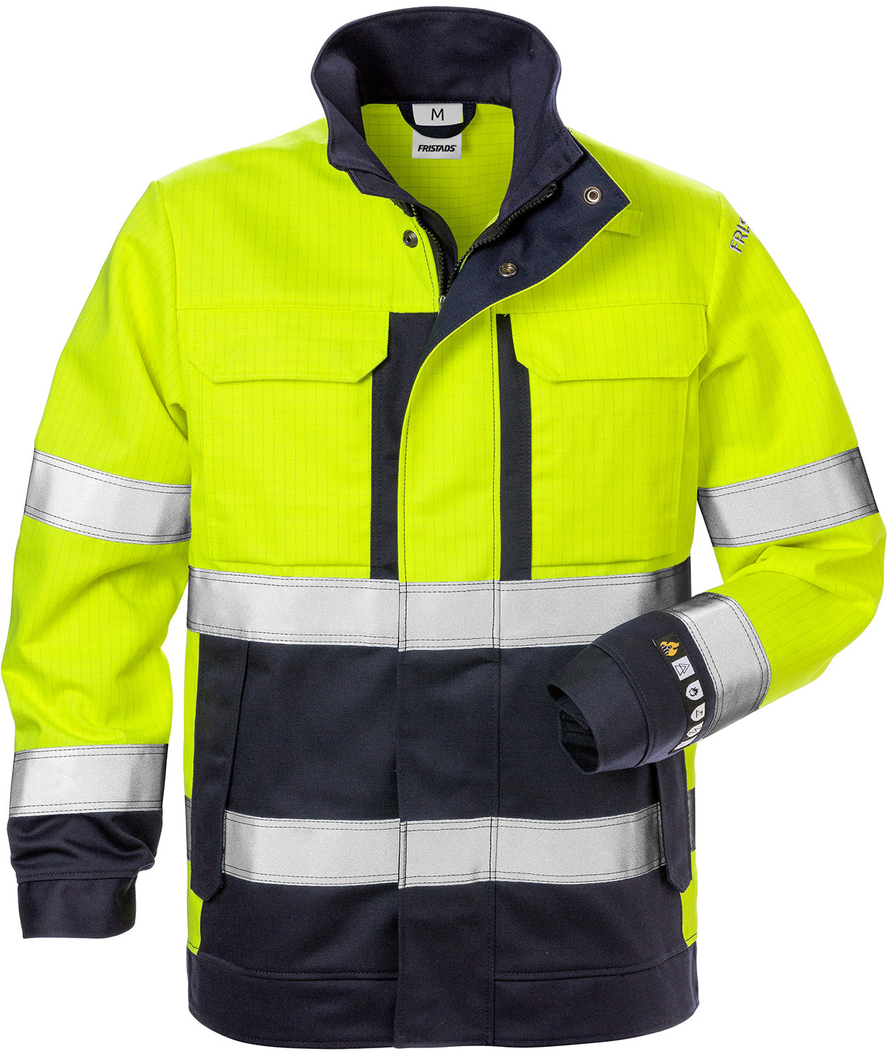 Fristads Flame women's work jacket 4590 FLAM, Hi-vis Yellow/Marine, large image number 0