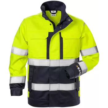 Fristads Flame women's work jacket 4590 FLAM, Hi-vis Yellow/Marine