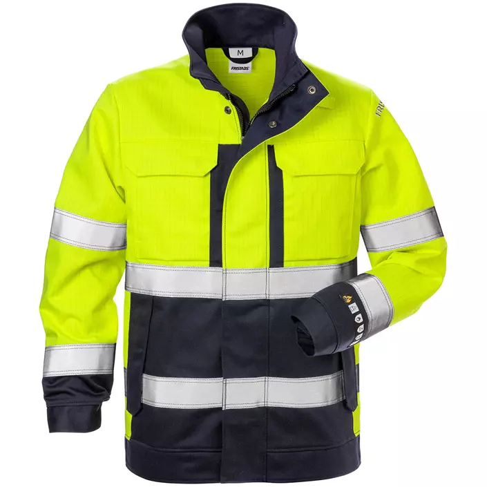 Fristads Flame women's work jacket 4590 FLAM, Hi-vis Yellow/Marine, large image number 0
