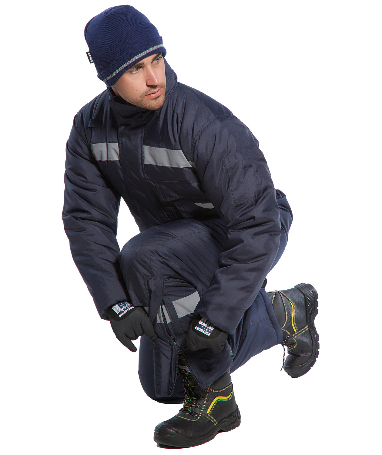 Portwest Coldstore winter coverall, Marine Blue, large image number 2