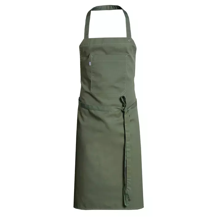 Nybo Workwear All-over bib apron with pocket, Green, Green, large image number 0