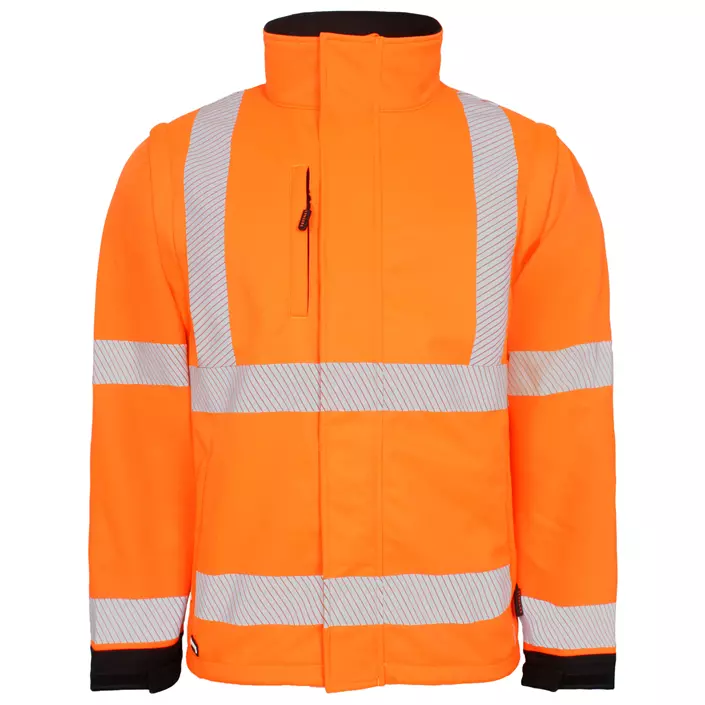 Lyngsøe 2-i-1 softshelljacka, Varsel Orange/Svart, large image number 0