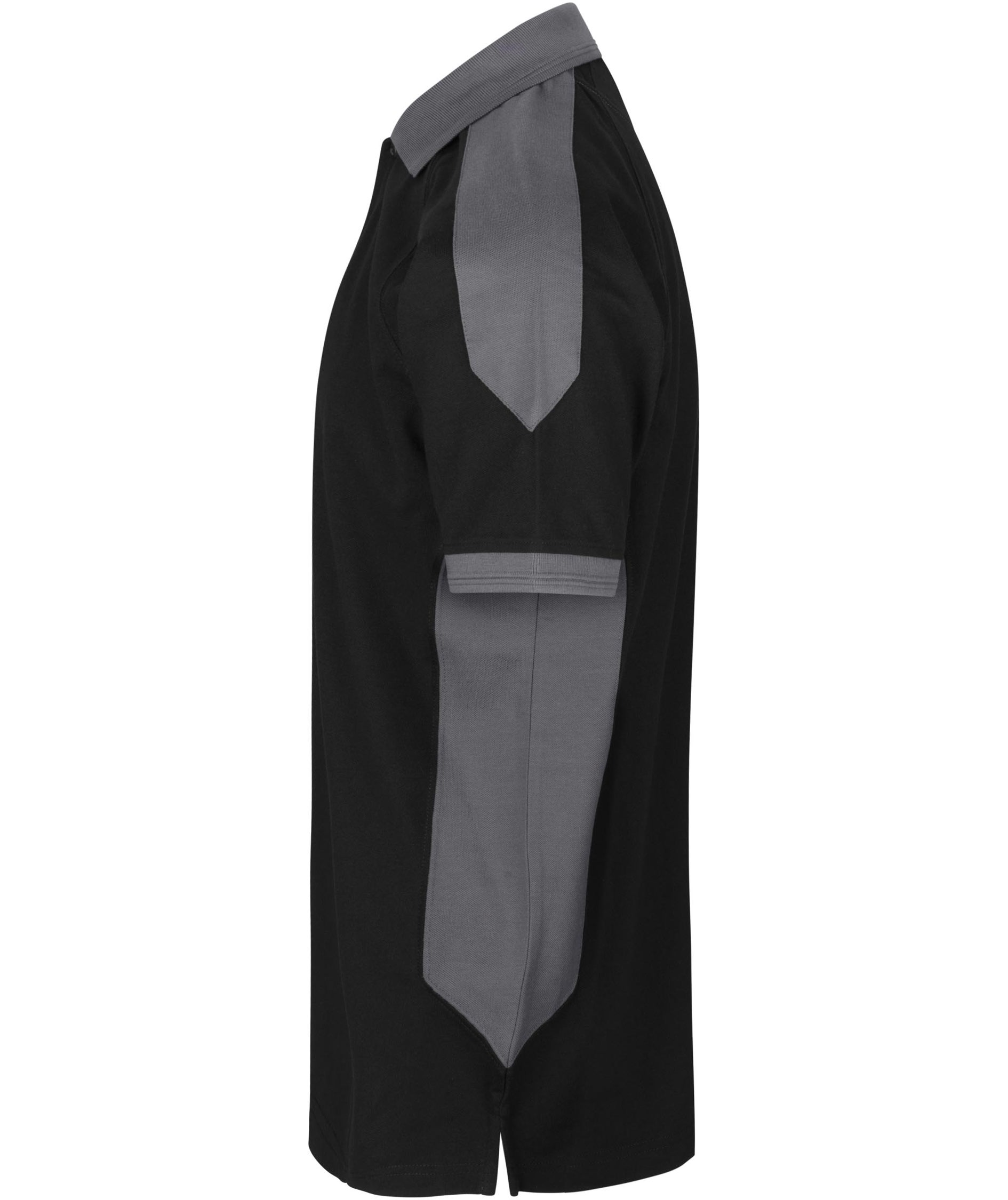 ID Pro Wear kontrast Polo T-shirt, Sort, large image number 2