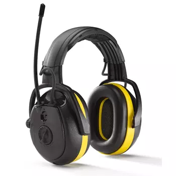 Hellberg Secure RELAX ear defenders with FM radio, Black/Yellow