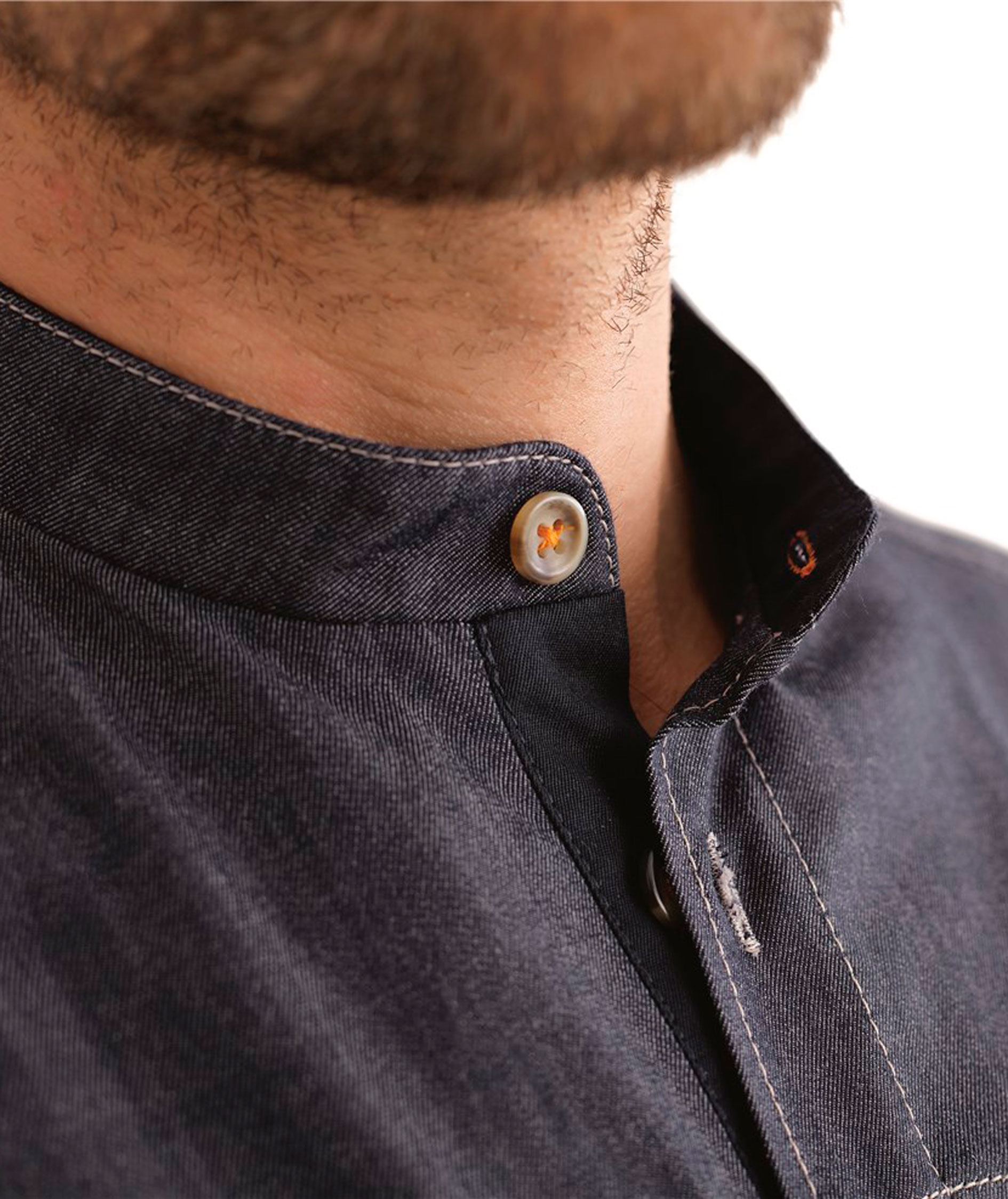 Kentaur modern fit chefs shirt/server shirt, Dark Ocean, Dark Ocean, large image number 4