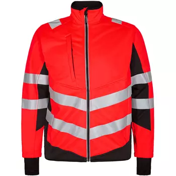 Engel Safety softshell jacket, Hi-vis Red/Black