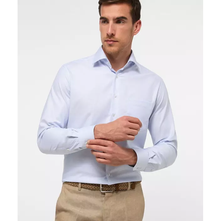 Eterna Twill Modern fit shirt, Light Blue/White, large image number 1