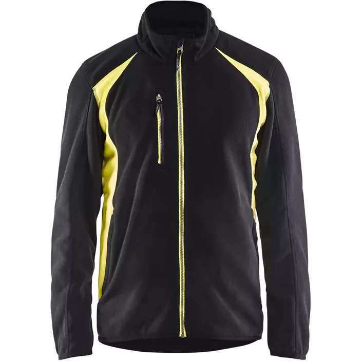 Blåkläder Unite fleece jacket, Black/Hi-Vis Yellow, large image number 0