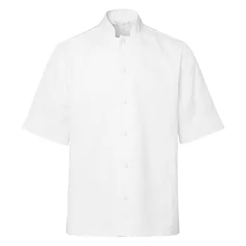 Segers 1021 slim fit kortärmad kockskjorta, Vit