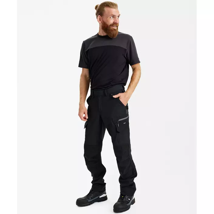 Engel Entire arbeidsbukse full stretch, Black/Anthracite Grey, large image number 1