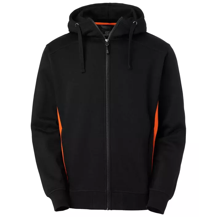 South West Franklin hoodie with full zipper, Black/Orange, large image number 0