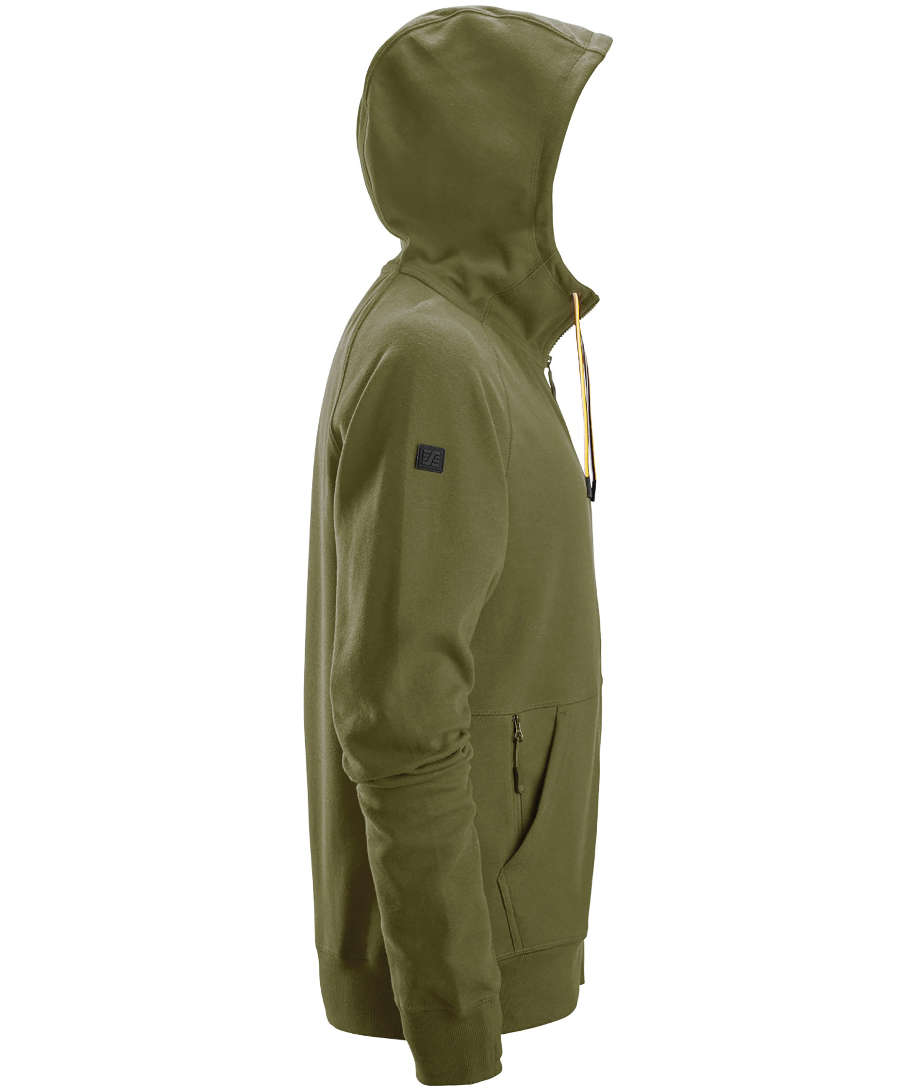 Snickers logo hoodie med dragkedja 2895, Kaki gr&ouml;n, large image number 2