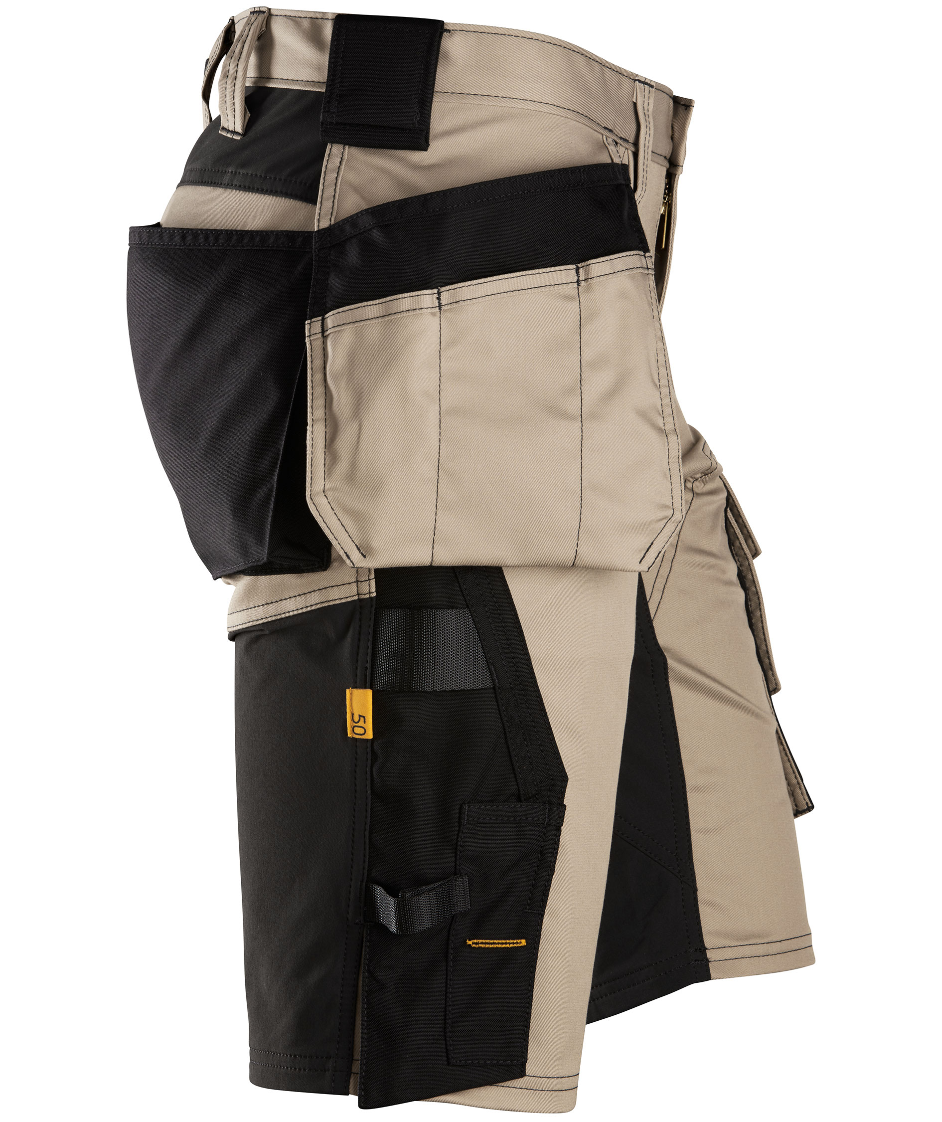 Snickers AllroundWork h&aring;ndverkershorts 6141, Khaki/Svart, large image number 3