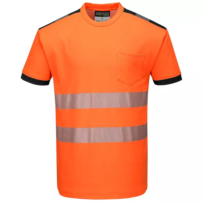 Portwest PW3 T-Shirt, Hi-Vis Orange/Schwarz, large image number 0