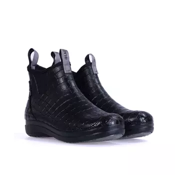 LaCrosse Hampton II women's rubber boots, Croco Embossed/Black