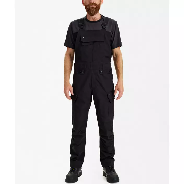 Engel Entire hängselbyxa, Black, large image number 1