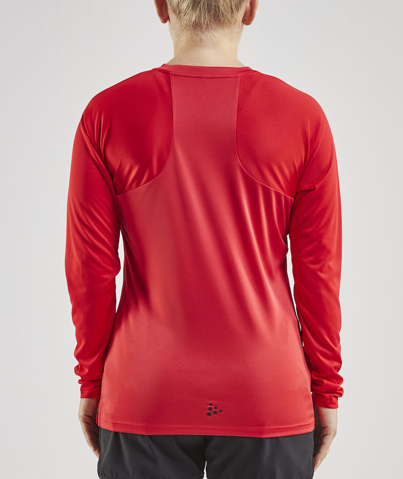 Craft Pro Control Impact long-sleeved women's T-shirt, Red/Black, large image number 3