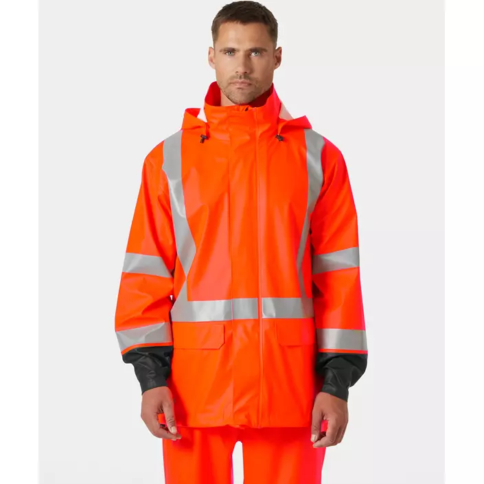 Helly Hansen Addvis regnjacka, Varsel Orange/Ebony, large image number 1