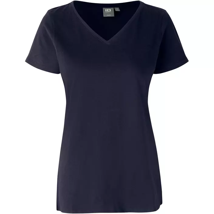 ID V-hals T-skjorte dame, Navy, large image number 0