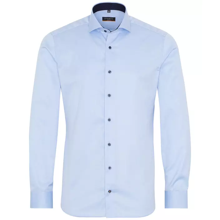 Eterna Cover Slim fit shirt with contrast, Lightblue, large image number 0