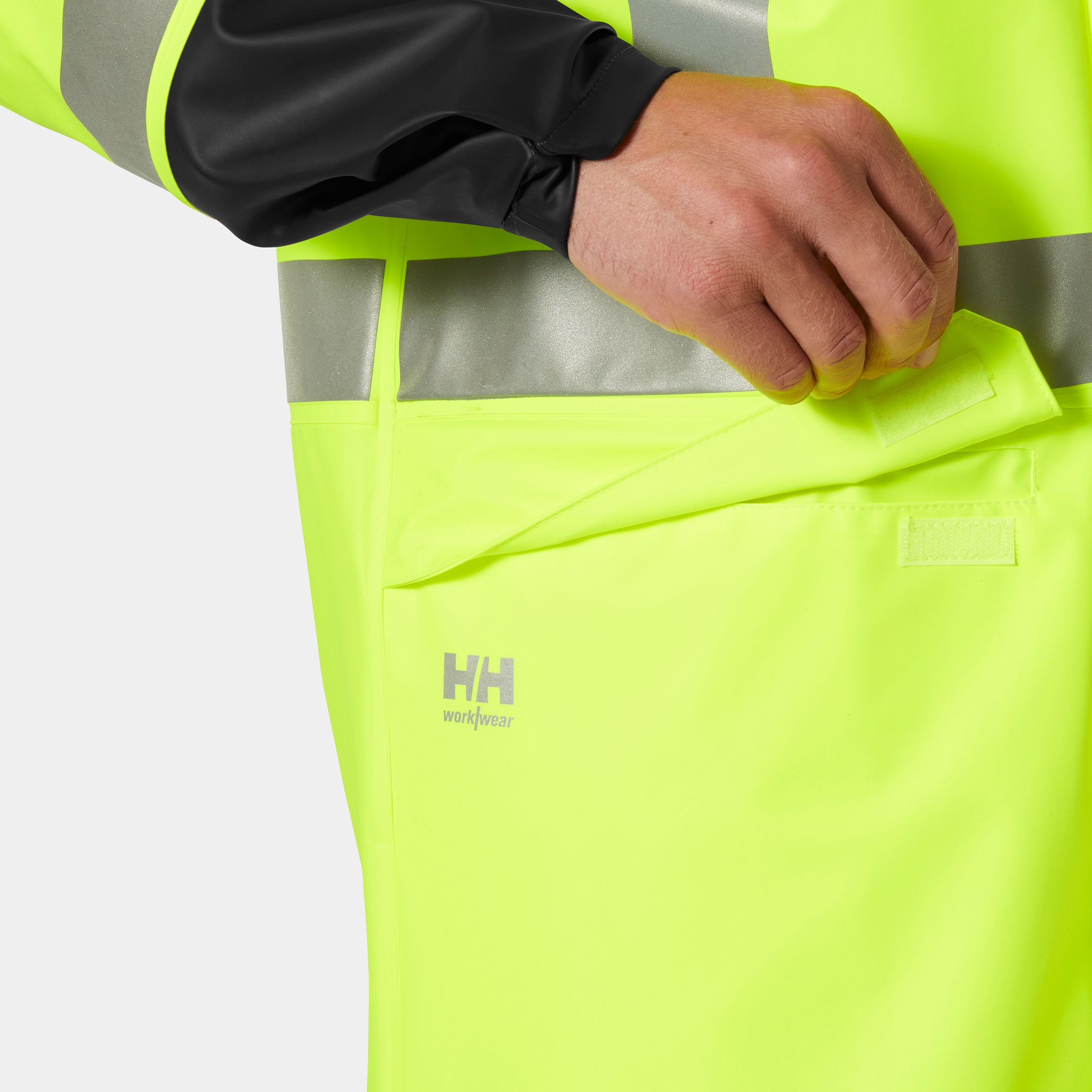 Helly Hansen Addvis raincoat, Hi-vis yellow/Ebony, large image number 6
